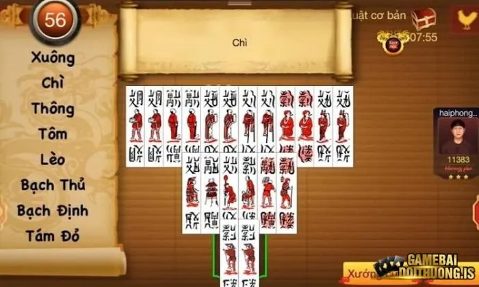 Cách xếp bài khi chơi Chắn Iwinclub