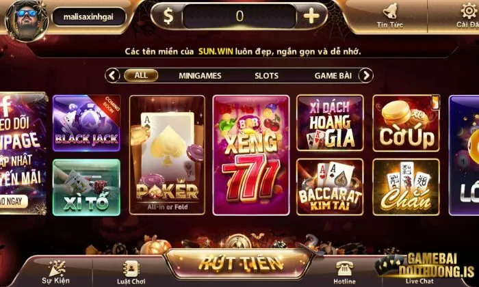 Tham gia bài Chắn tại Sunwin