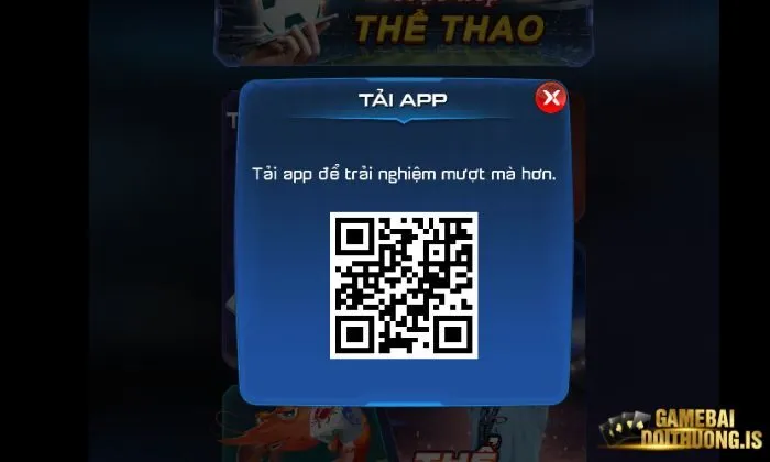 Tải ứng dụng thông qua website chính thức của nhà cái