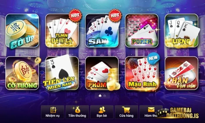 Đa dạng game bài đổi thưởng tại 8US