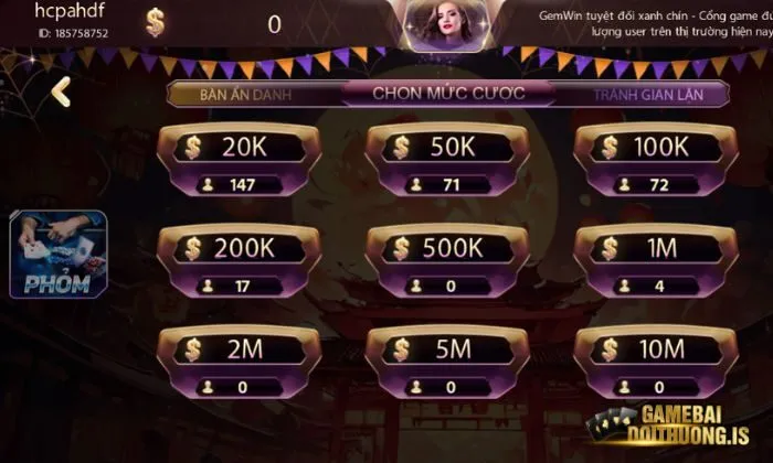 Cách chơi phỏm Gemwin không phải ai cũng biết