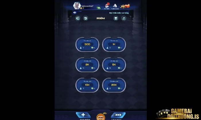 Hướng dẫn tham gia chơi Phỏm Vip79