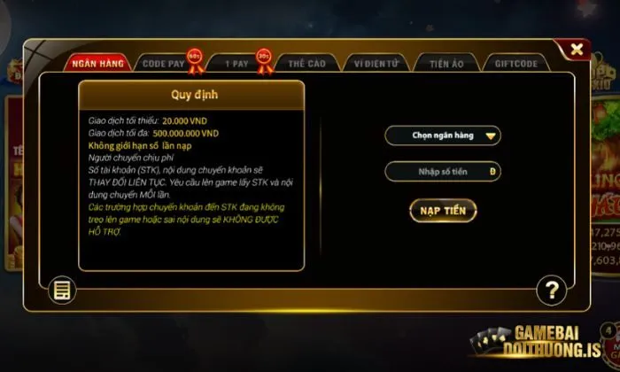 Tất cả các giao dịch nạp và rút tiền nhanh chóng với thao tác cực kỳ đơn giản