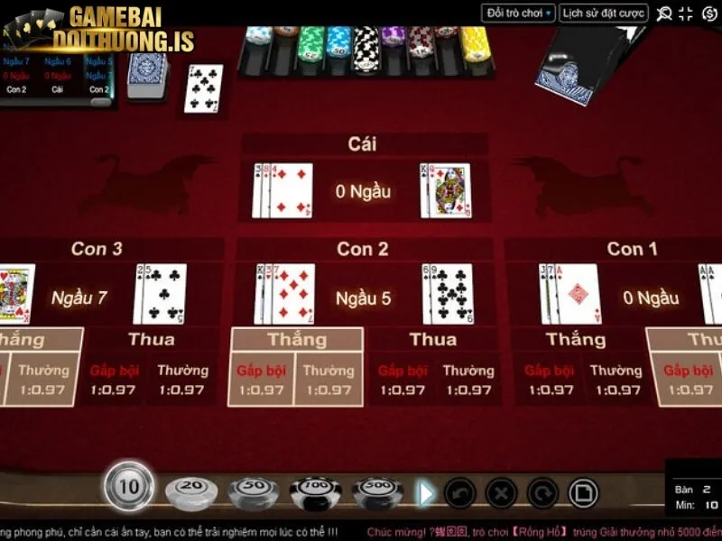 Thứ tự các ngầu hầm khi chơi 